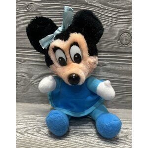 Vintage DIsney Mickey's Christmas Carol Plush Toy Doll Minnie Mouse  7” Korea